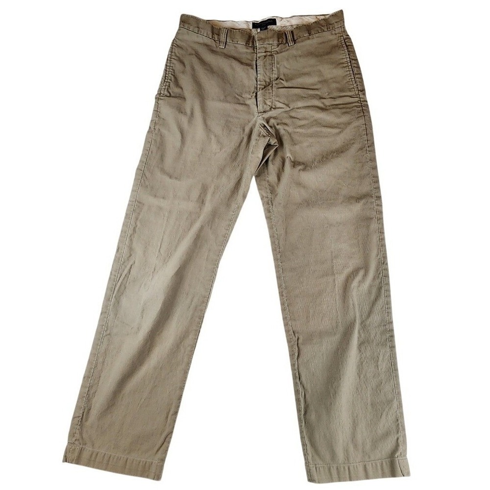 Banana Republic Mens Khaki Corduroy Pants Straight Leg 34x34 Tan Cotton Trousers